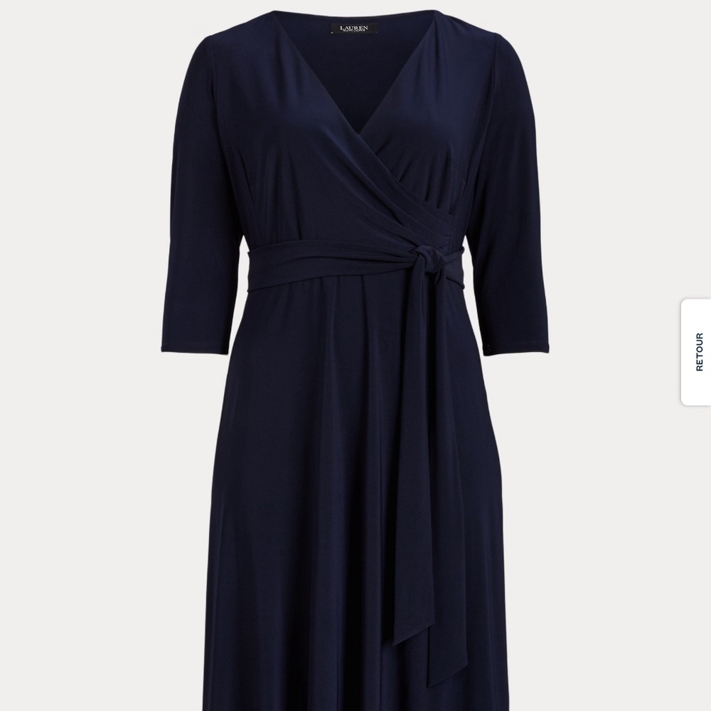 Ralph Lauren Classic Navy Wrap Dress RL size 22 (equivalent to Laura Plus 20) - Picture 4 of 15